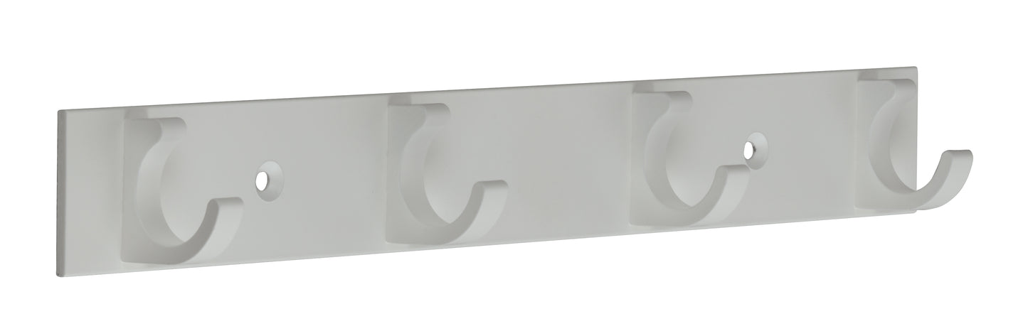 Hakenleiste Aluminium mit 5 Haken weiß mit 5 Haken