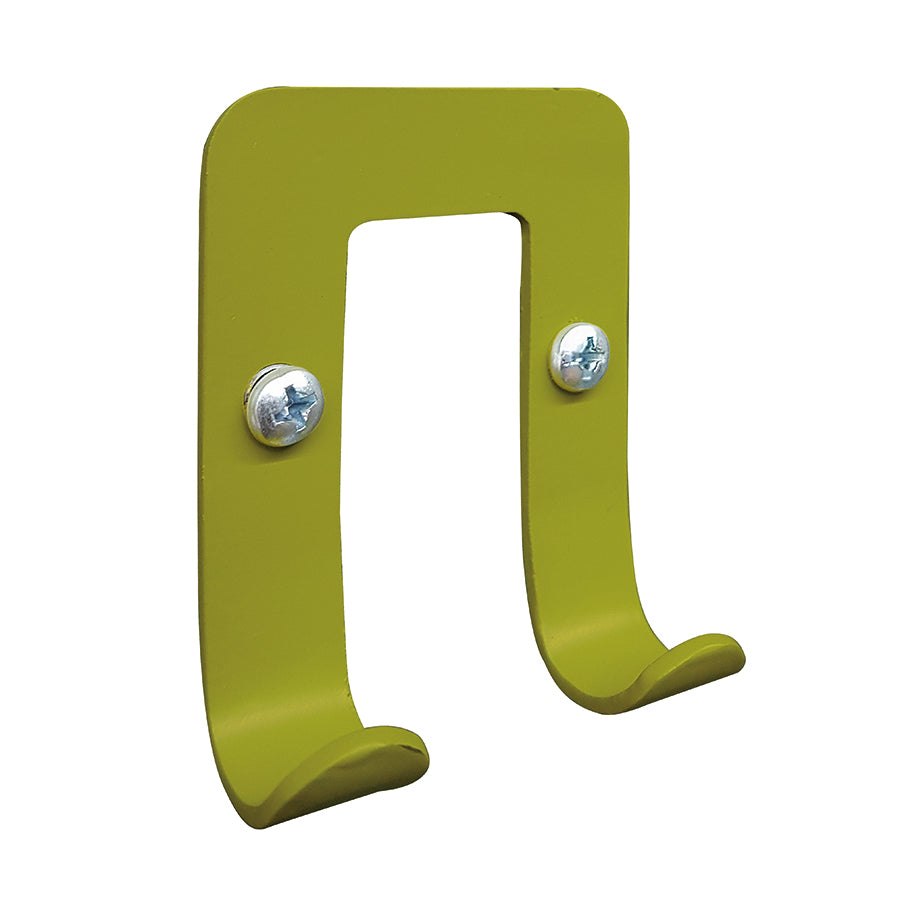 Garderobenhaken U-Form Eisen grün Mantelhaken