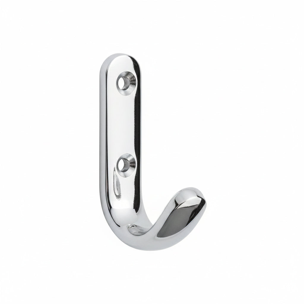 Mantelhaken Aluminium Ovalprofil poliert