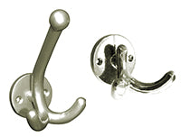 Garderobenhaken Aluminium-Guss schwarz Huthaken poliert