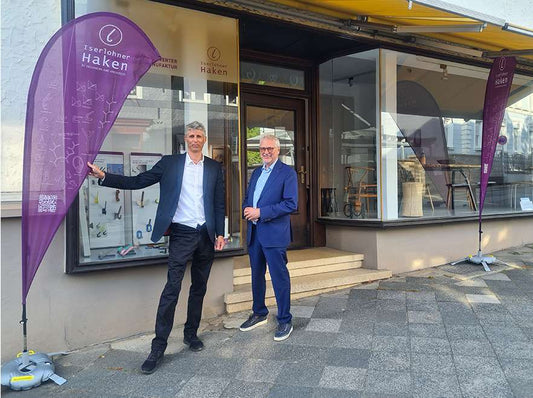 Peter Kirchhoff und Jürgen Schwerter bei der Jubiläumsfeier