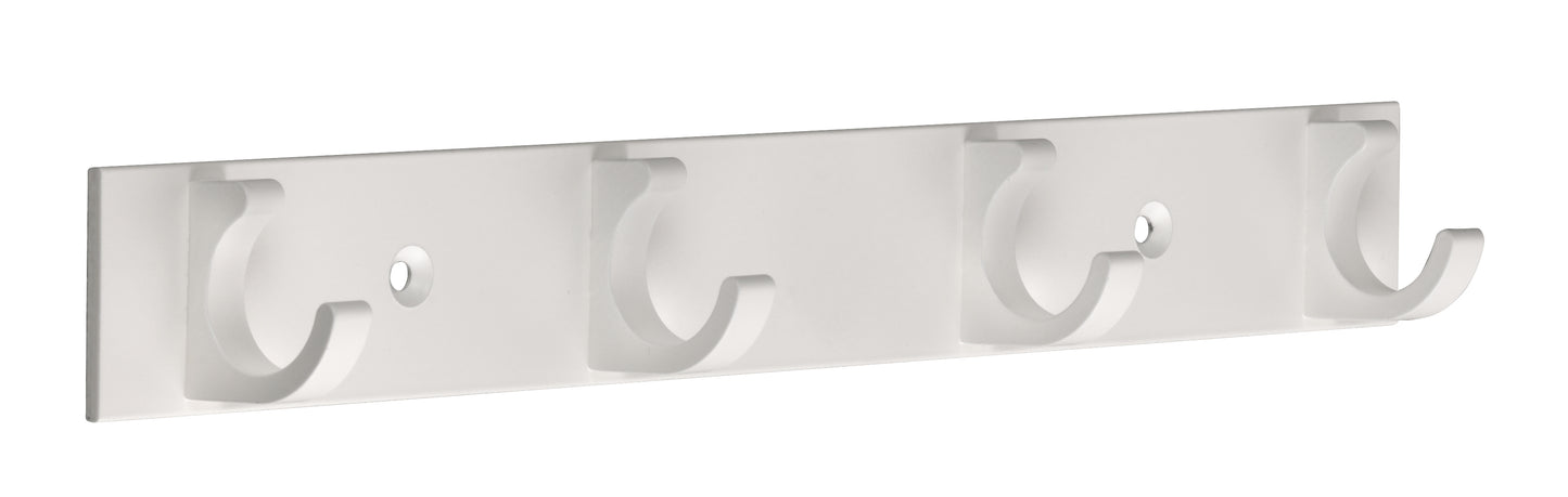 Hakenleiste Aluminium mit 5 Haken weiß mit 5 Haken