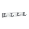 Silber eloxiert, 4 Haken