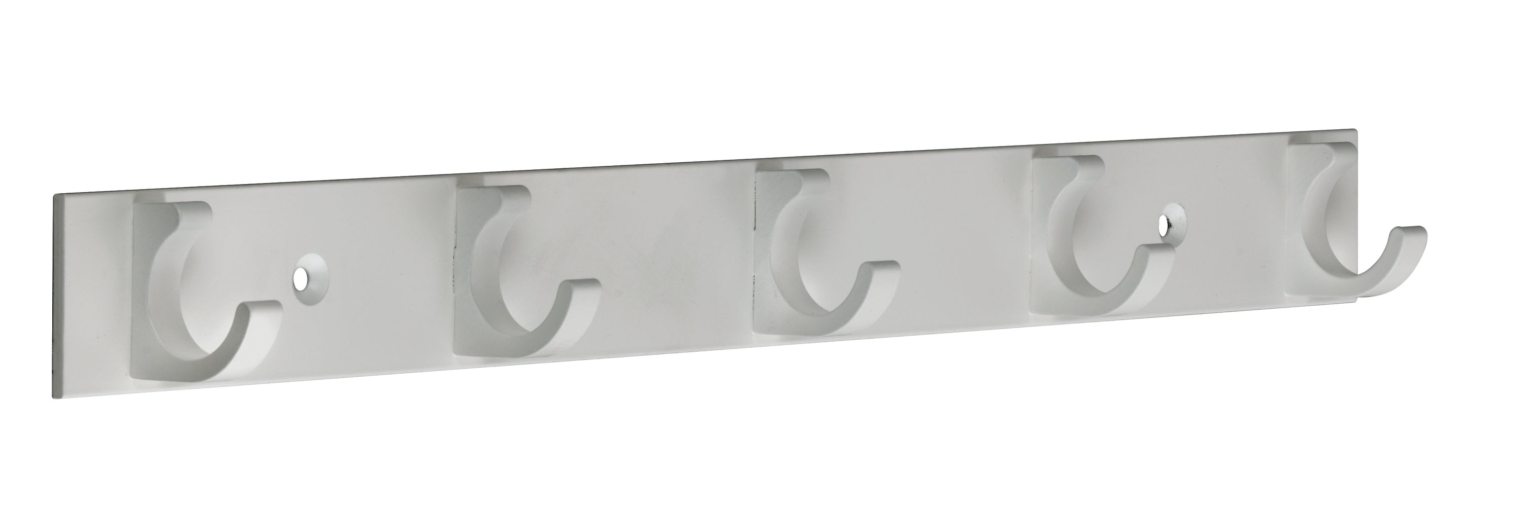 Hakenleiste Aluminium mit 5 Haken weiß mit 5 Haken