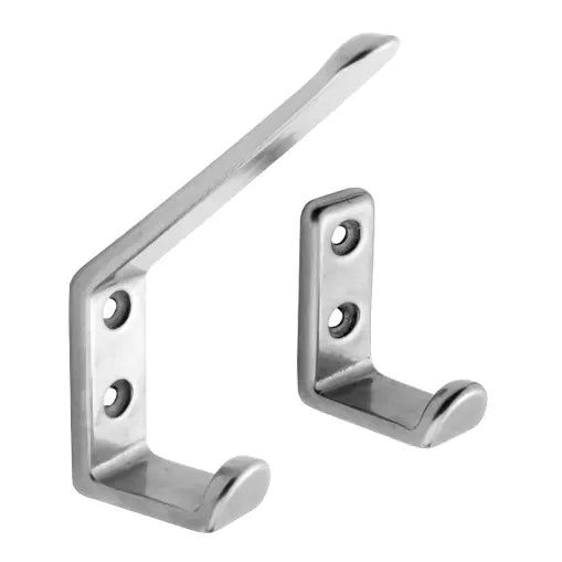 Moderne Garderobenhaken aus Edelstahl, perfekt für Flure, Bäder und den Objektbereich.