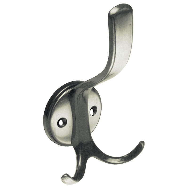 Huthaken Zamak matt vernickelt