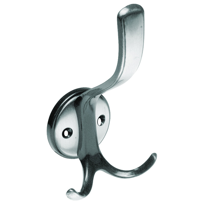 Huthaken Zamak matt vernickelt