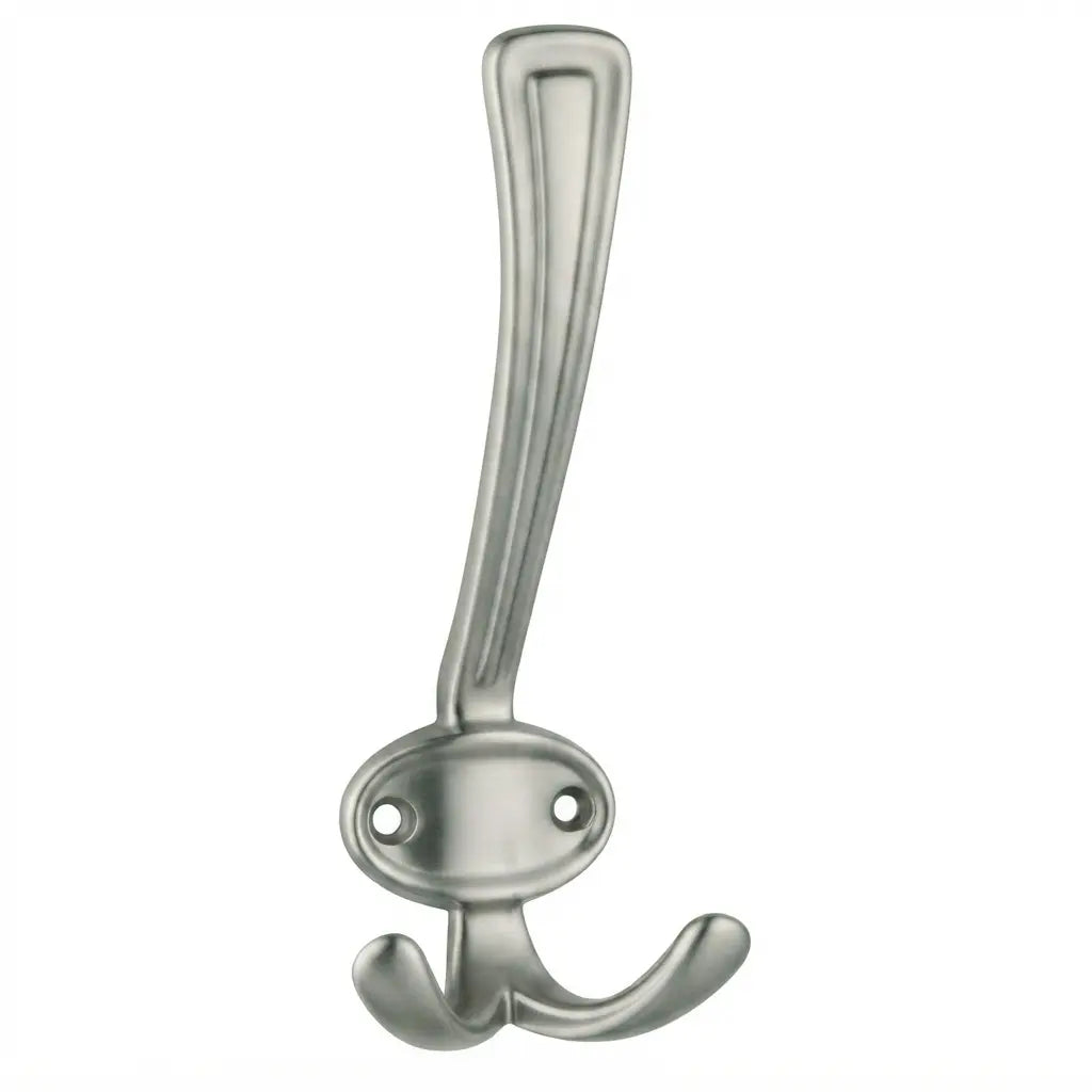 Robuster Huthaken aus Zinkdruckguss verchromt im klassischen Design, ideal für Flur, Garderobe und den anspruchsvollen Objektbereich.