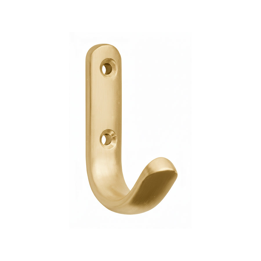 Mantelhaken Aluminium Ovalprofil goldfarbig