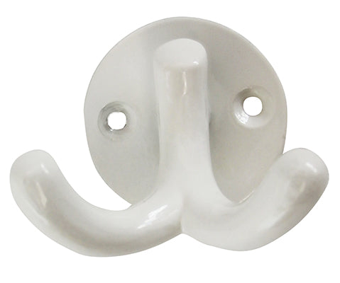 Garderobenhaken Aluminium-Guss schwarz Huthaken poliert