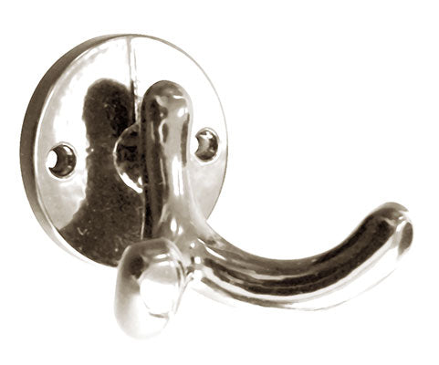 Garderobenhaken Aluminium-Guss schwarz Huthaken poliert