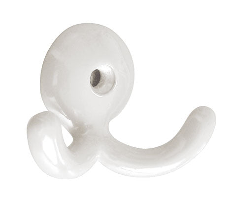 Mantelhaken Aluminium-Guss, klein schwarz doppelt