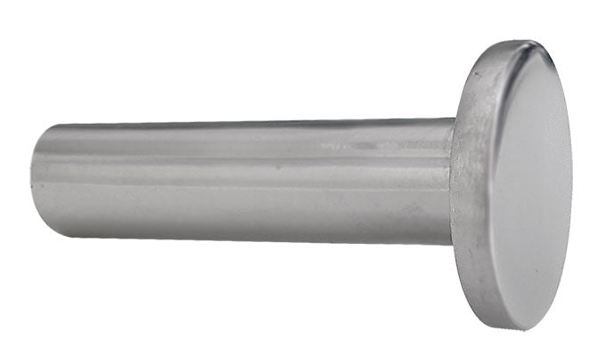 Knopfhaken Messing matt vernickelt