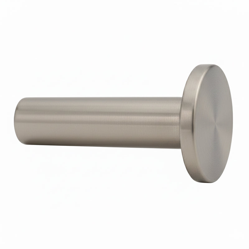 Knopfhaken Messing matt vernickelt