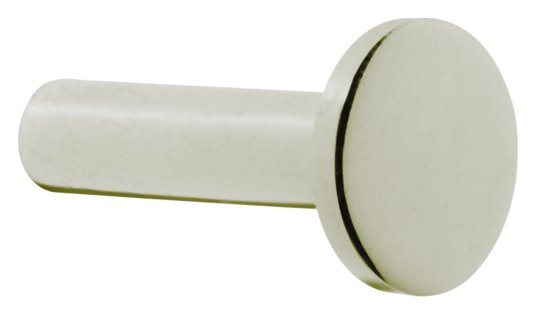 Knopfhaken Messing matt vernickelt