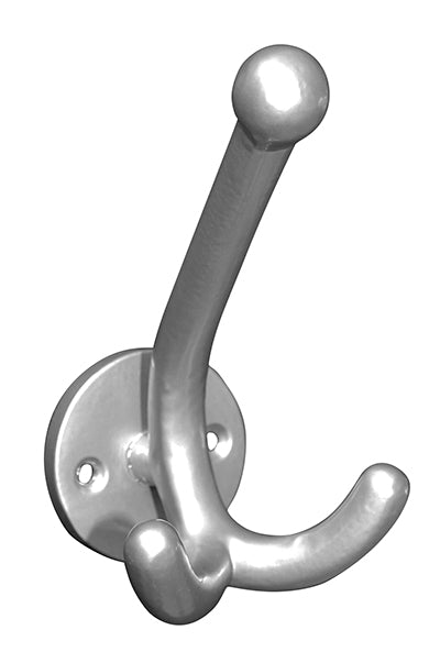 Garderobenhaken Aluminium-Guss schwarz Huthaken poliert