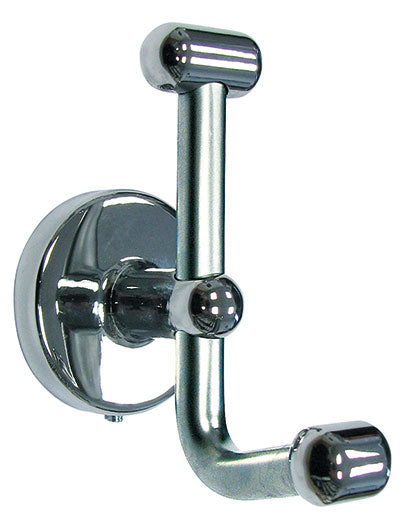 Garderobenhaken Messing verchromt Huthaken poliert