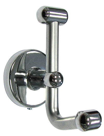 Garderobenhaken Messing verchromt Huthaken poliert