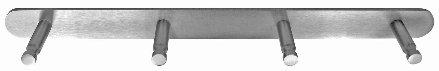 Hakenleisten mit 4 Haken Messing Messing gebürstet