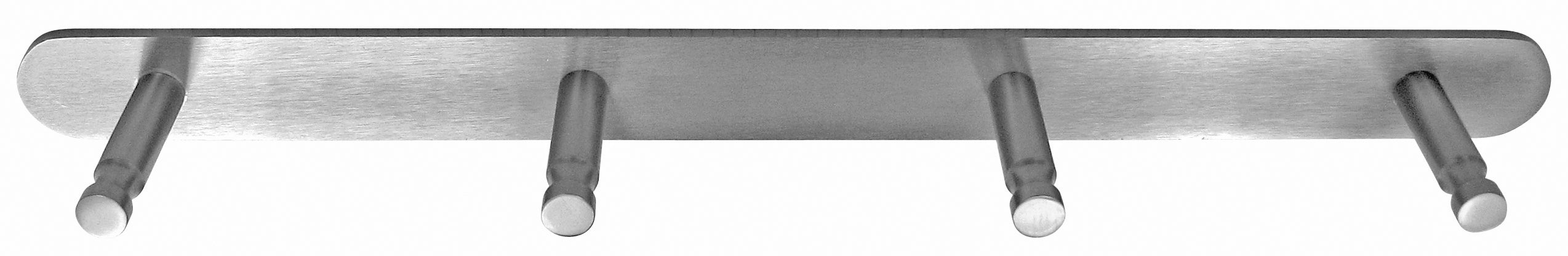 Hakenleisten mit 4 Haken Messing Messing gebürstet