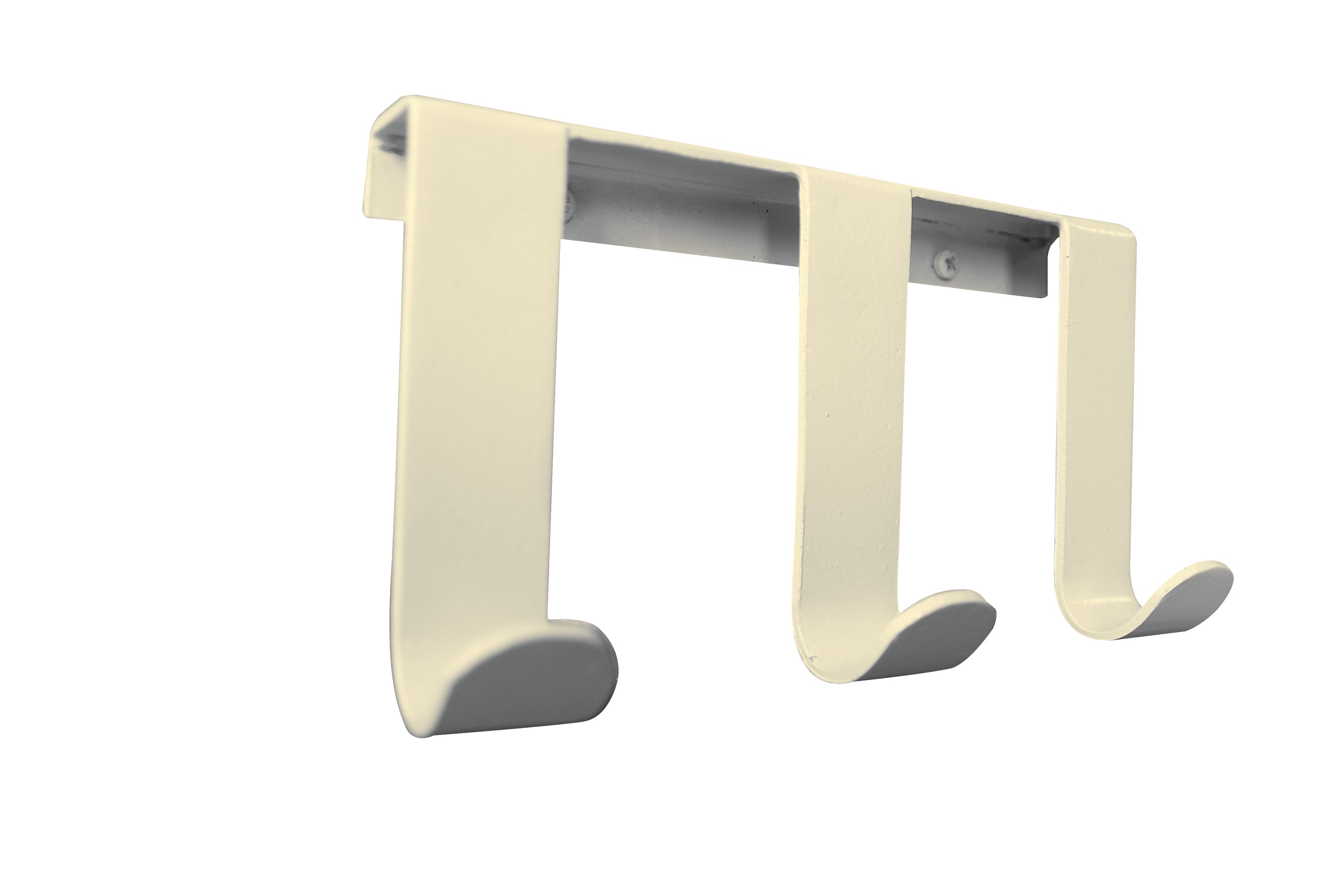 Tür-Garderoben mit 3 Haken Eisen cremeweiß