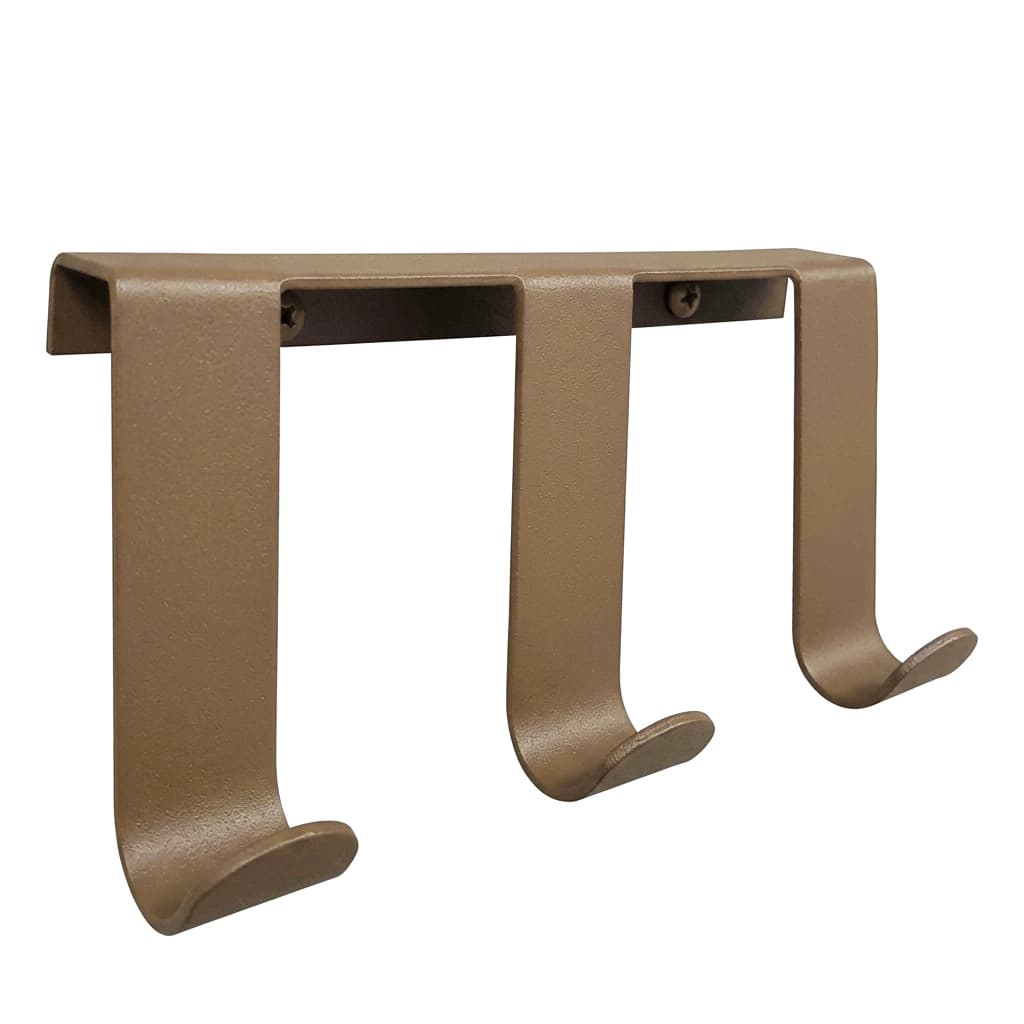 Tür-Garderoben mit 3 Haken Eisen braun beige