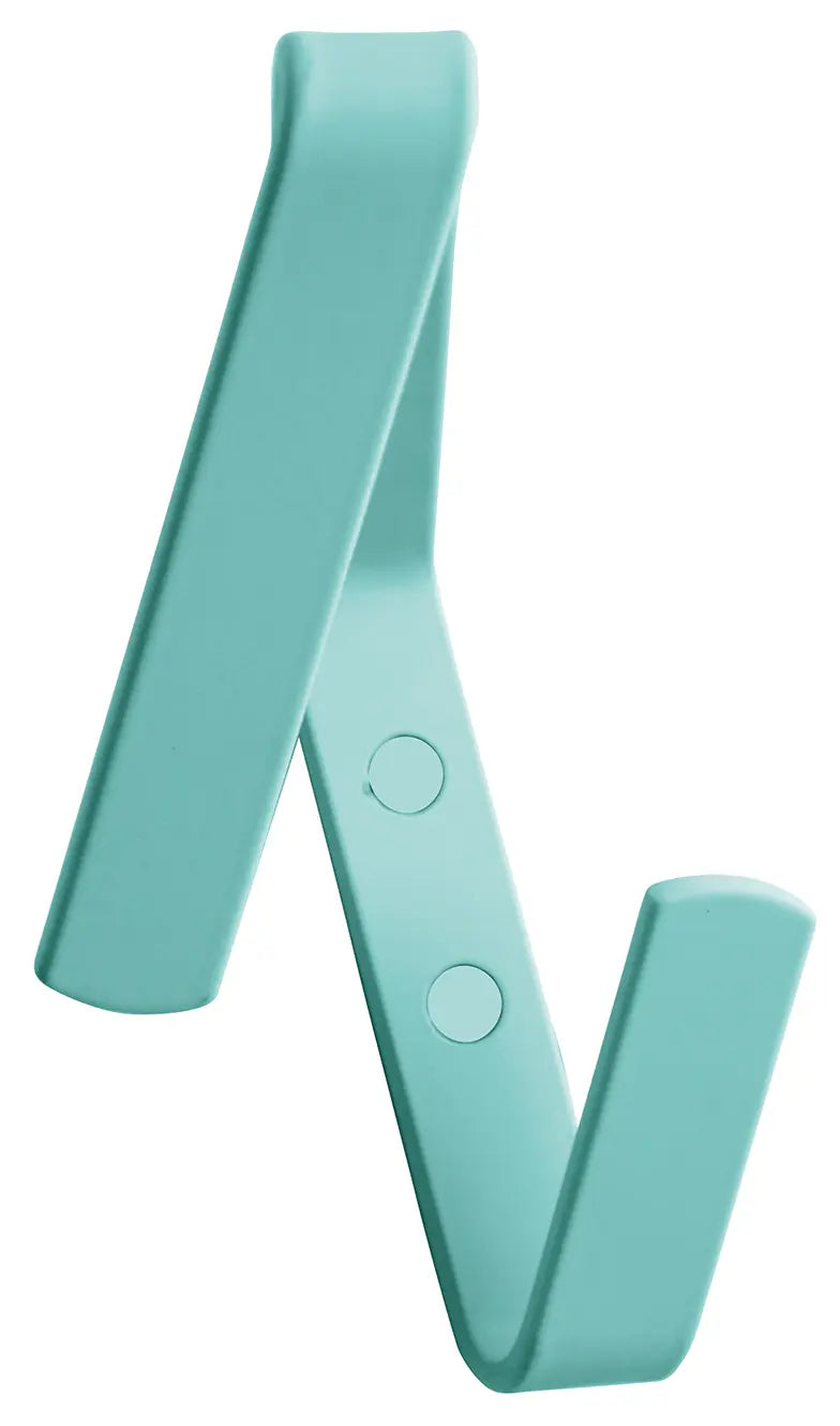 Designer Hut- und Mantelhaken N in der Farbe RAL 6027 Lichtgrün von Steffen Schulz in minimalistischem Design.