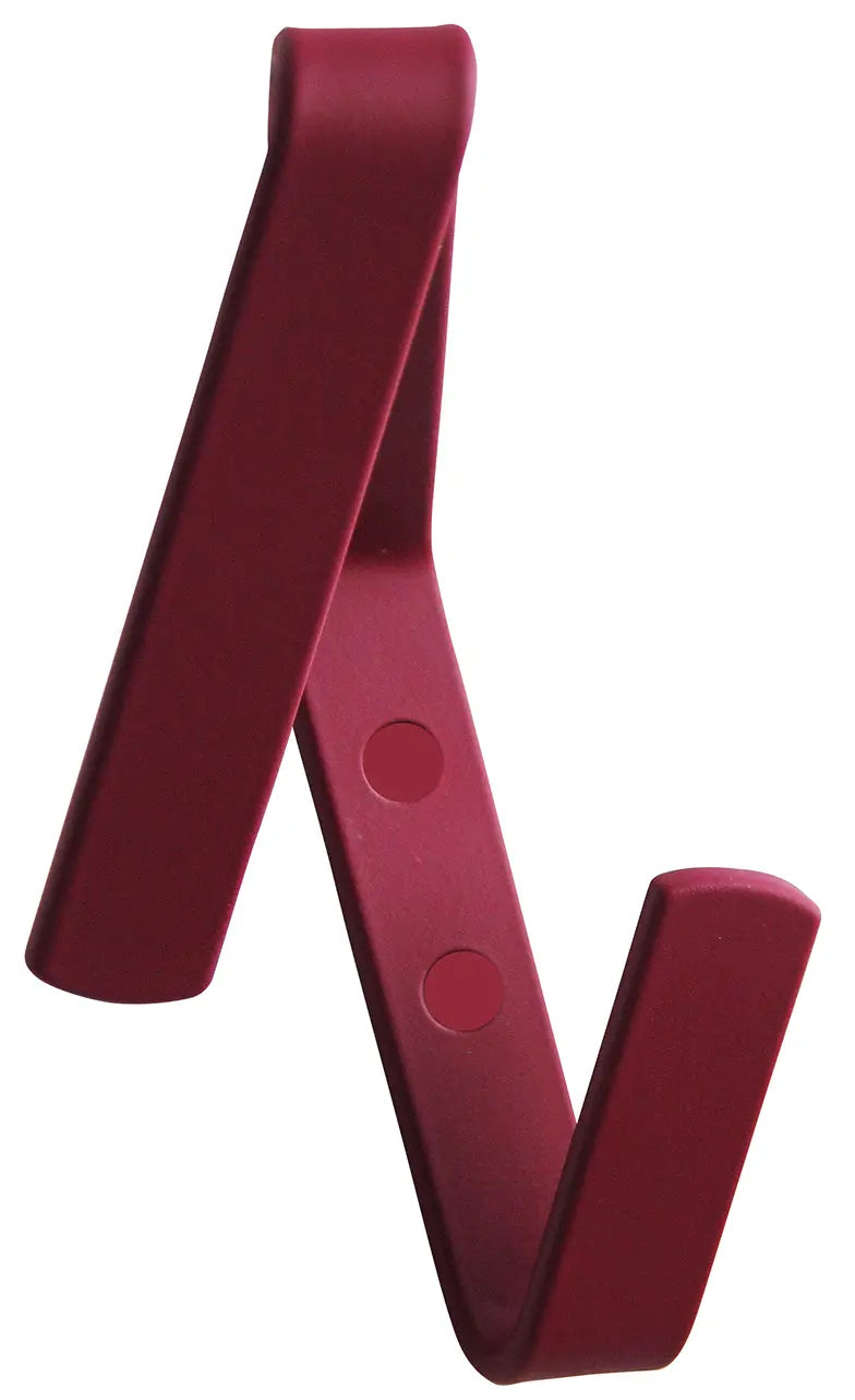 Designer Hut- und Mantelhaken N in der Farbe RAL 4004 Bordeauxviolett von Steffen Schulz in minimalistischem Design.