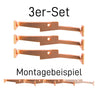 3er-Set Messing verkupfert
