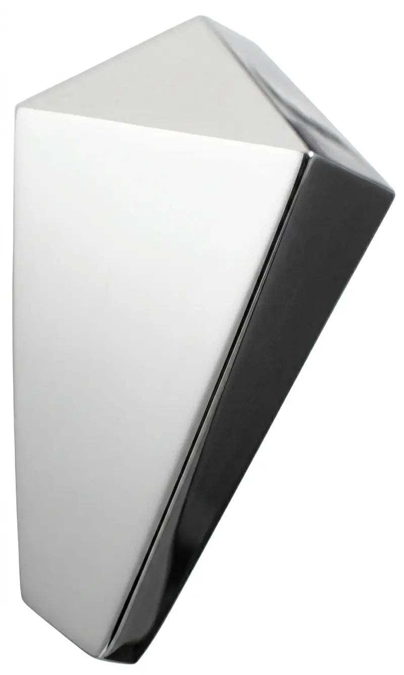 Design-Garderobenhaken Inny langseitig aus poliertem Aluminium für moderne Wandmontage.