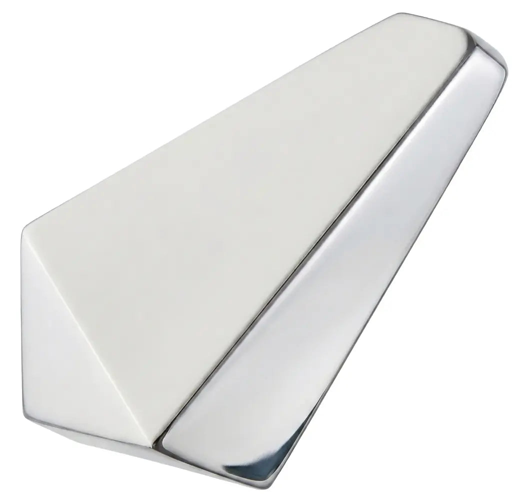 Design-Garderobenhaken Inny kurzseitig aus poliertem Aluminium für moderne Wandmontage.