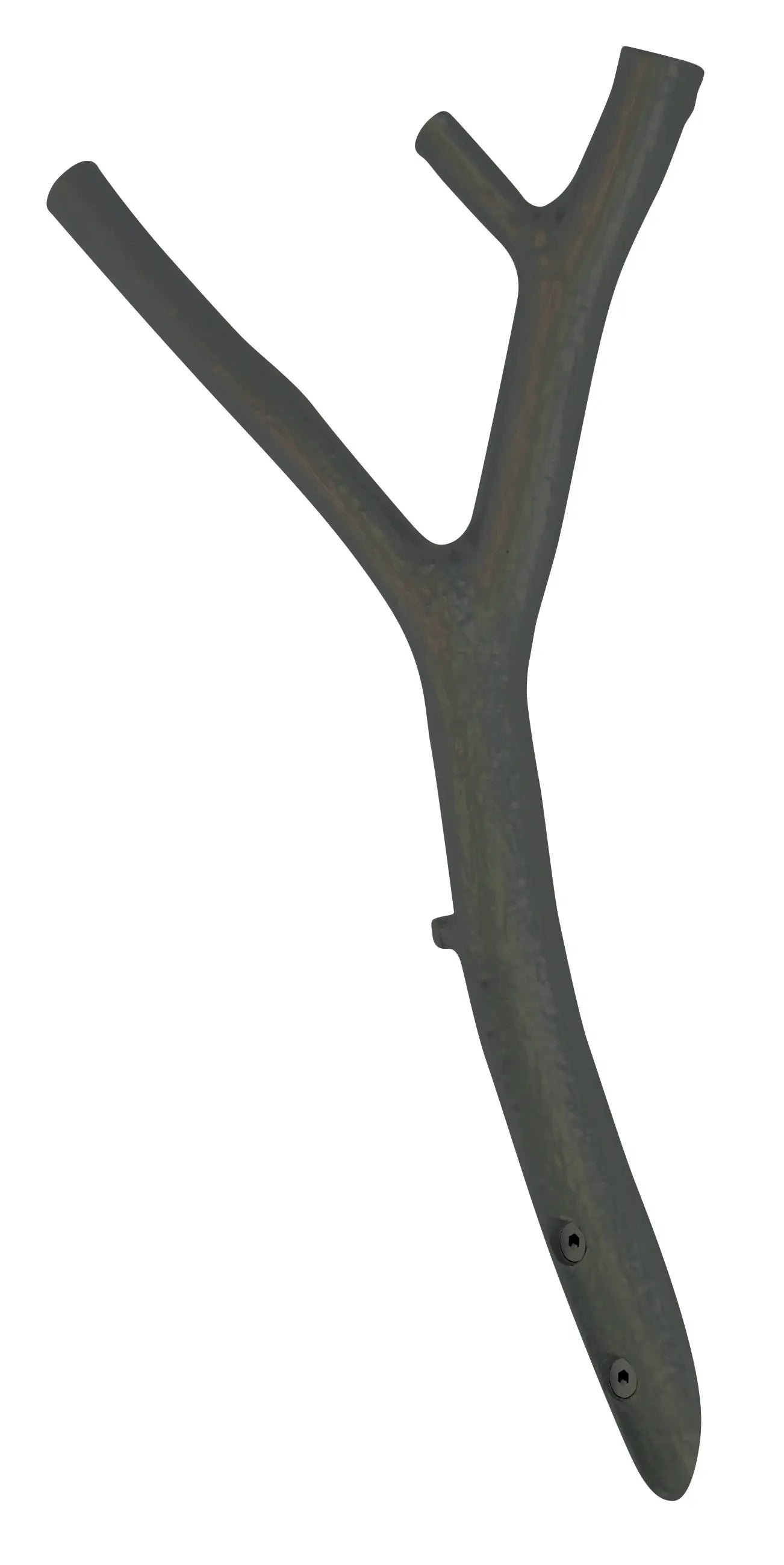 AST Design-Garderobenhaken von Hullmann-Gimmler mit natürlicher Ast-Struktur in RAL 7048 Perlmausgrau.