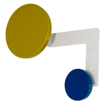 PLANET Design-Haken von Kirchhoff & Euwens Blau / Bordeauxviolett, Gestell weiß