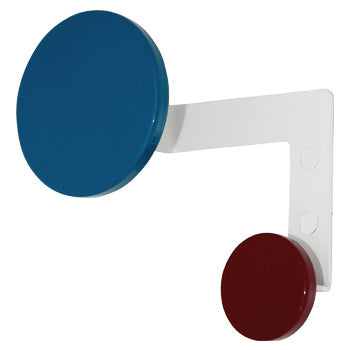 PLANET Design-Haken von Kirchhoff & Euwens Blau / Bordeauxviolett, Gestell weiß