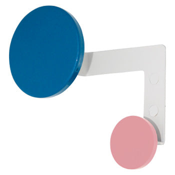 PLANET Design-Haken von Kirchhoff & Euwens Blau / Bordeauxviolett, Gestell weiß