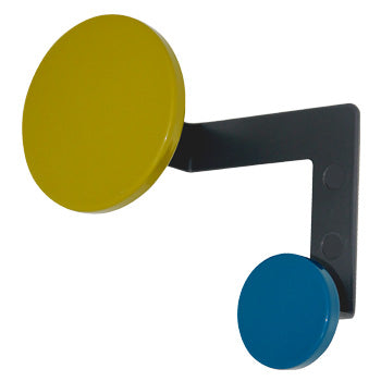 PLANET Design-Haken von Kirchhoff & Euwens Blau / Bordeauxviolett, Gestell weiß