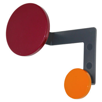 PLANET Design-Haken von Kirchhoff & Euwens Blau / Bordeauxviolett, Gestell weiß