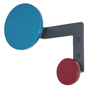 PLANET Design-Haken von Kirchhoff & Euwens Blau / Bordeauxviolett, Gestell weiß