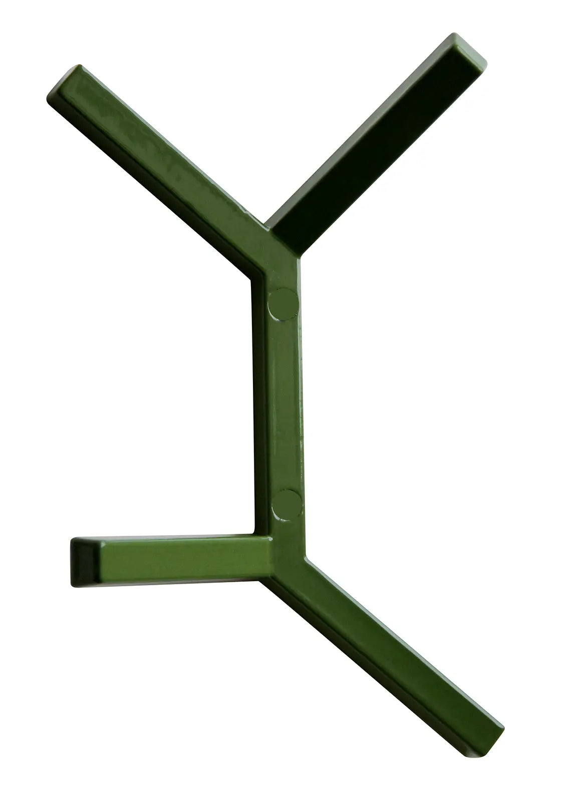 Minimalistischer Design-Garderobenhaken Modell Oslo Wandmontage in der Farbe RAL 6003 Olivgrün von MLZD.