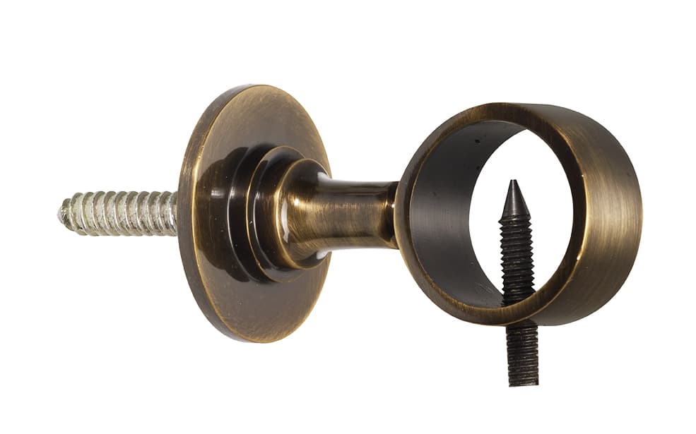 Seilhalter mit Stockschraube Messing brüniert Ø 30 mm
