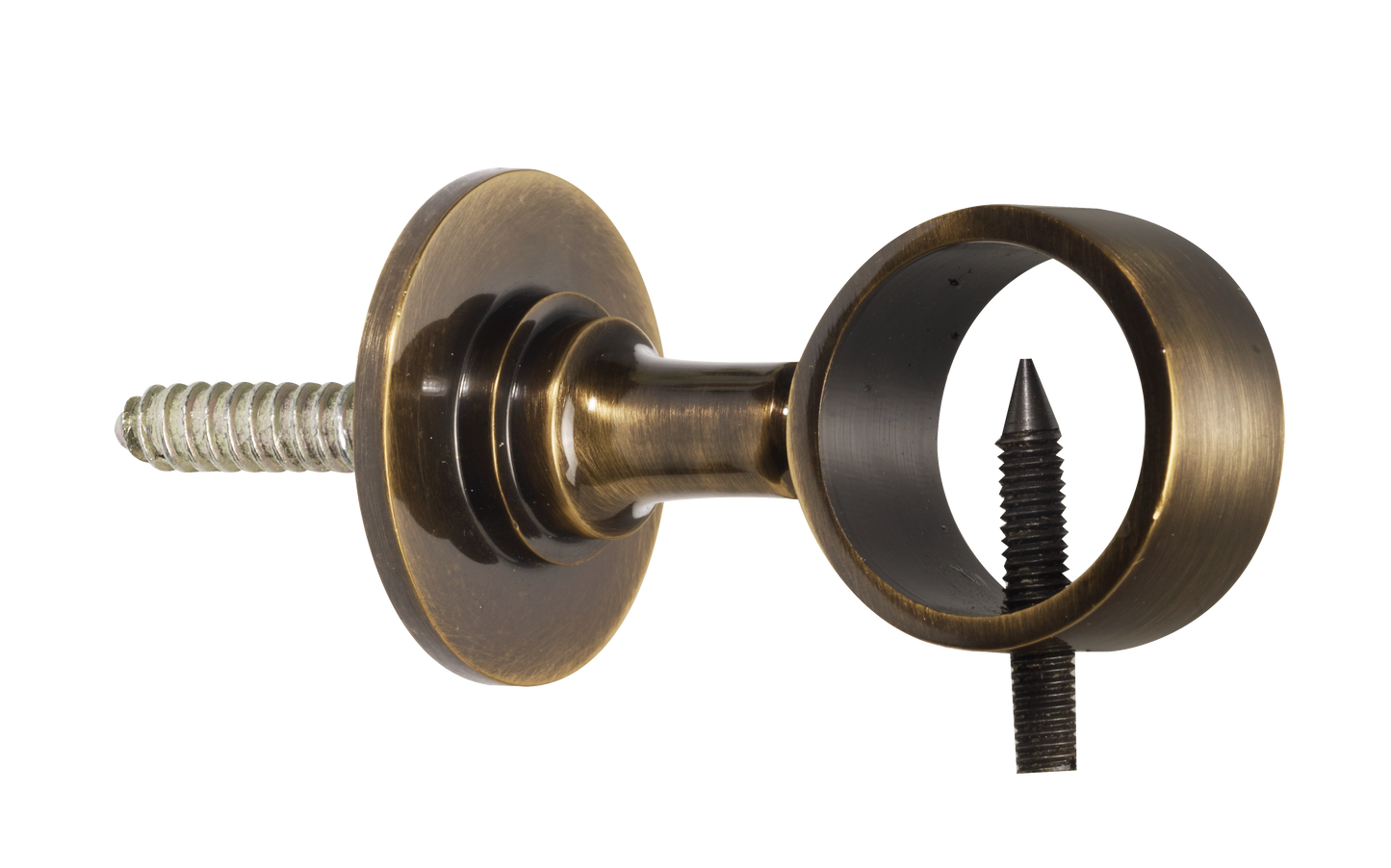 Seilhalter mit Stockschraube Messing brüniert Ø 30 mm