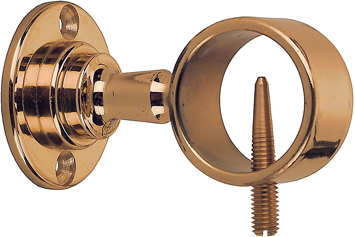 Seilhalter mit Schraublöchern Messing brüniert Ø 30 mm