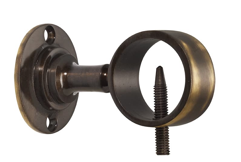 Seilhalter mit Schraublöchern Messing brüniert Ø 30 mm