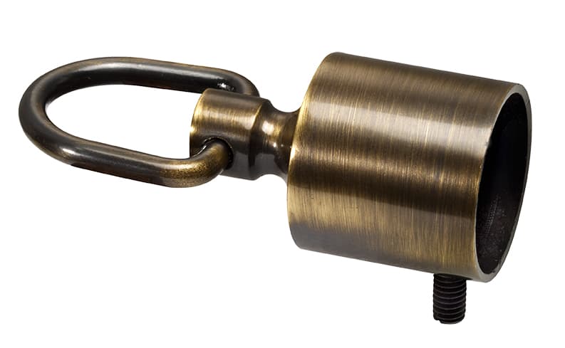 Seilendbüchsen mit Ring Messing brüniert Ø 30 mm