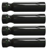 Stabhaken mit Rille schwarz 4er-Set