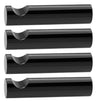 Stabhaken mit Kerbe schwarz 4er-Set