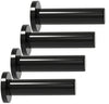 Stabhaken mit Platte schwarz 4er-Set