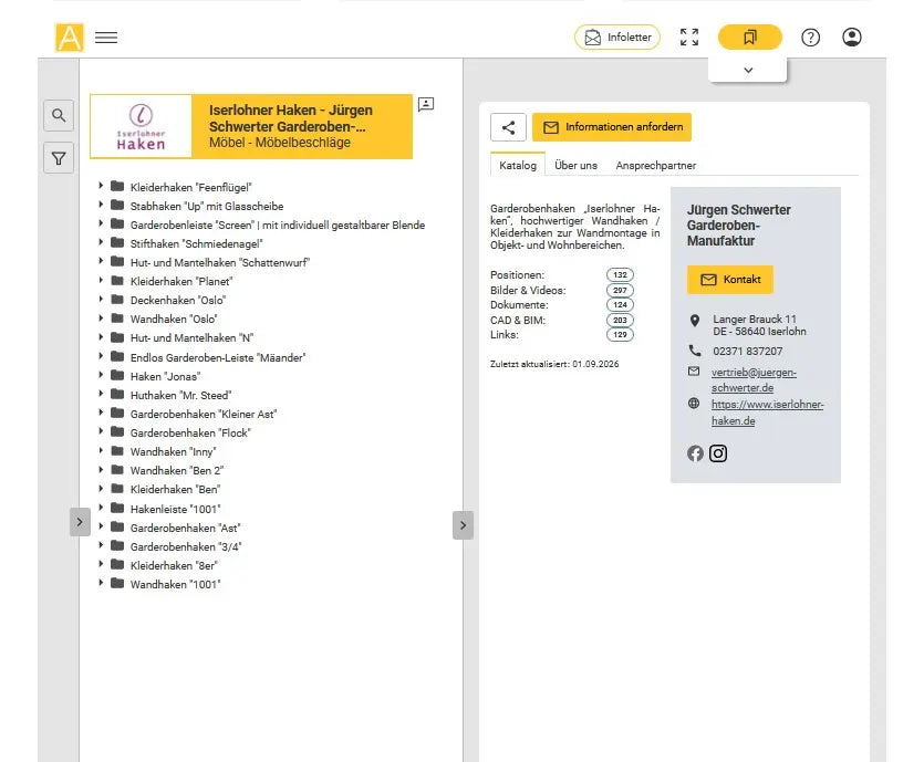 Vorschau des Planungskatalogs von Iserlohner Haken auf ausschreiben.de.