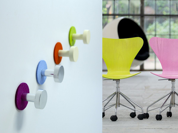 *NEW* Lüneburg - Colourful felt wall hooks